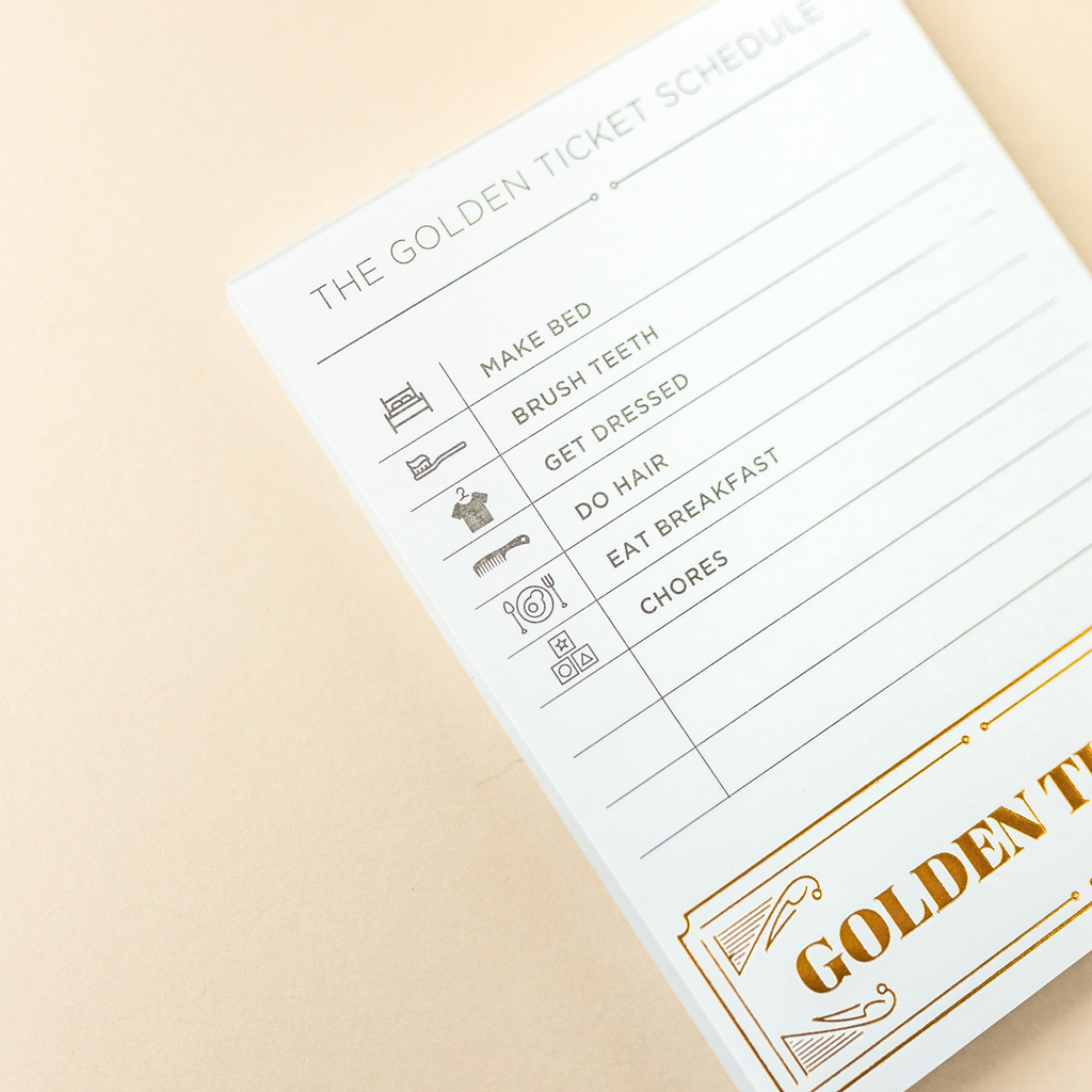 Set of 3-2 month Golden Ticket Chore Charts