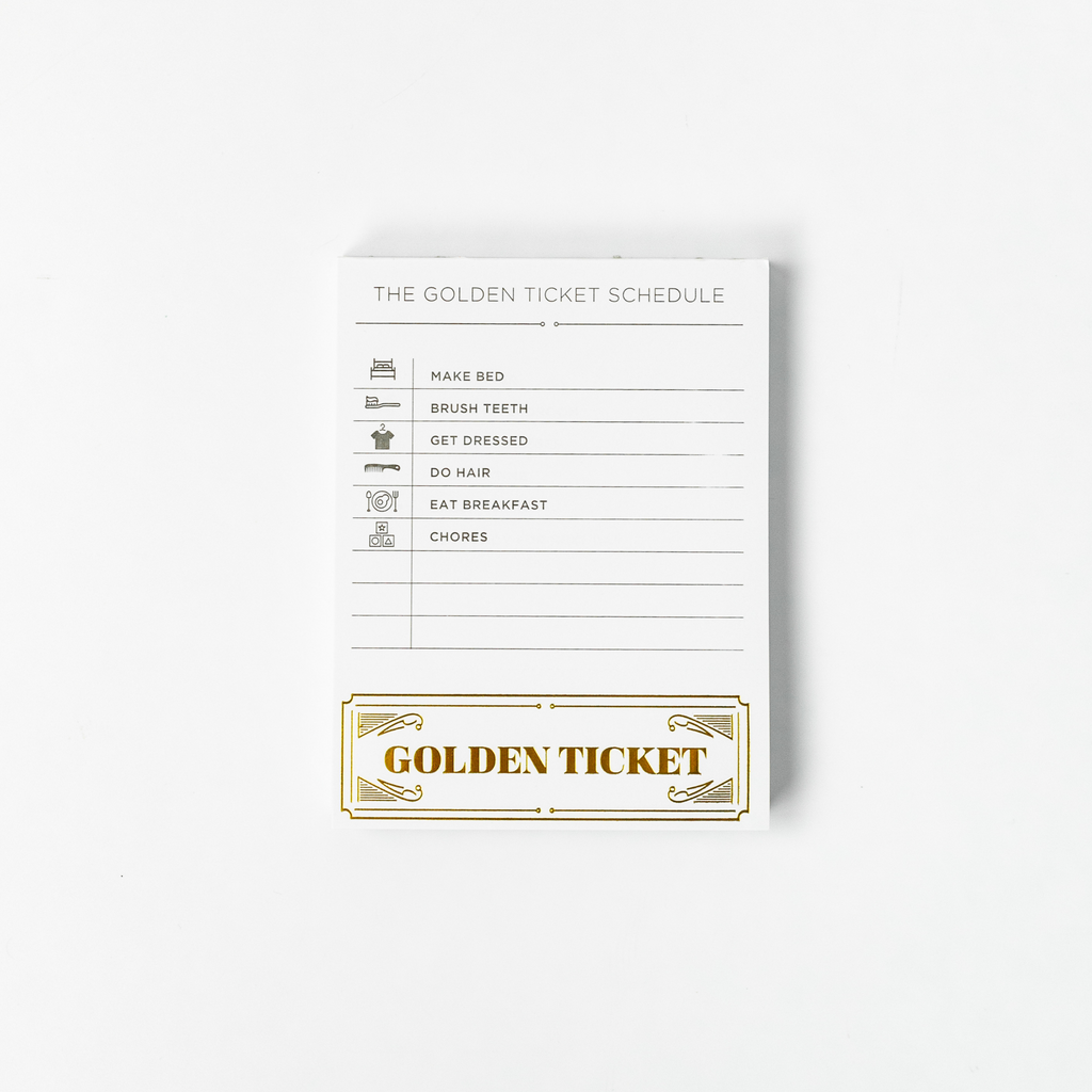 Set of 3-2 month Golden Ticket Chore Charts