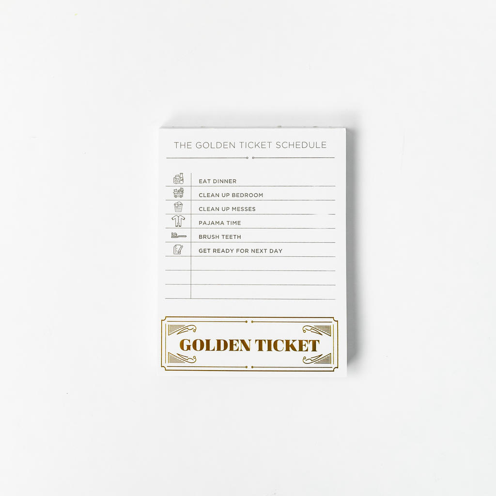 Set of 3-2 month Golden Ticket Chore Charts